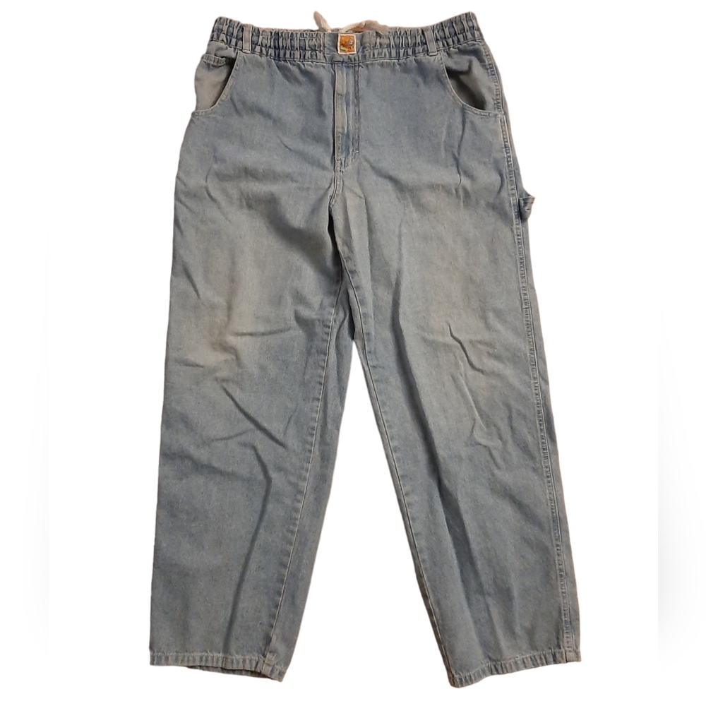 Vintage Sasson Drawstring Blue Jeans 1990 Length 31